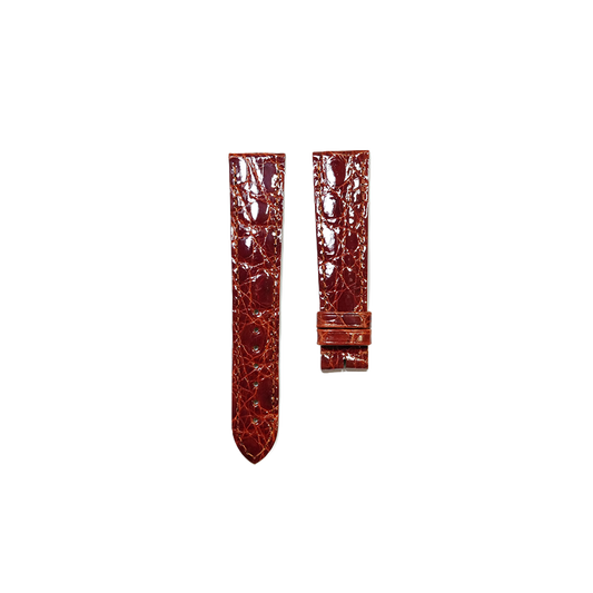 Cartier KD20 Crocodile Strap - Gold Shiny Brown