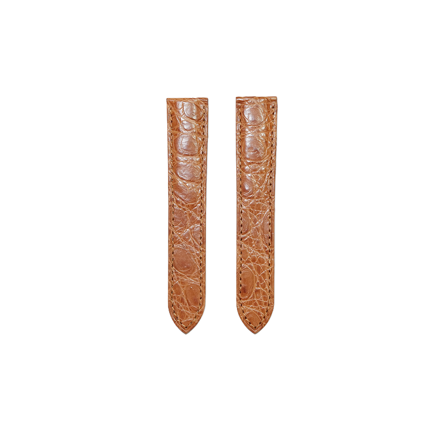 Cartier KD25 Crocodile Strap - Gold Mat Brown