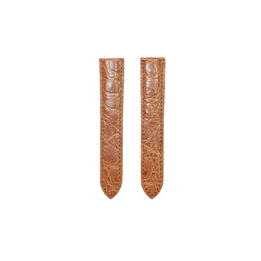 Cartier KD25 Crocodile Strap - Gold Mat Brown