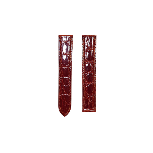 Cartier KD25 Crocodile Strap - Brown Shiny