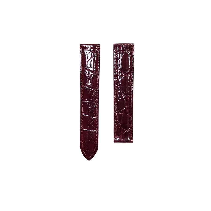 Cartier KD25 Crocodile Strap - Burgundy Shiny