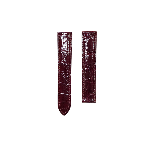 Cartier KD25 Crocodile Strap - Burgundy Shiny