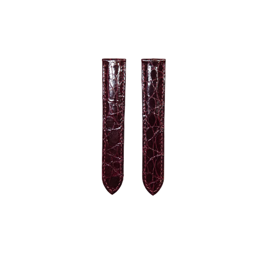 Cartier KD25 Crocodile Strap - Bordeaux Shiny