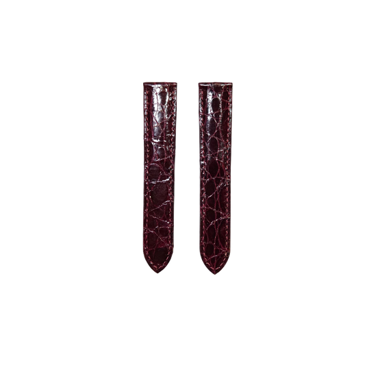 Cartier KD25 Crocodile Strap - Bordeaux Shiny