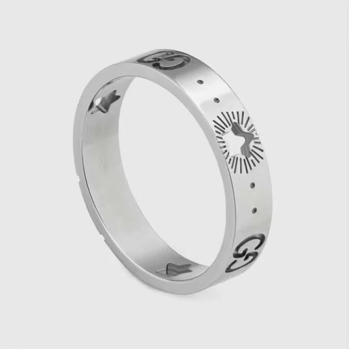 Gucci Icon Ring in 18K White Gold