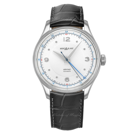 Montblanc Heritage GMT Silver White Dial Automatic Watch