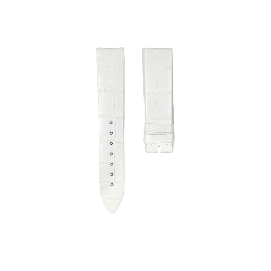 Piaget Alligator Leather Strap - White