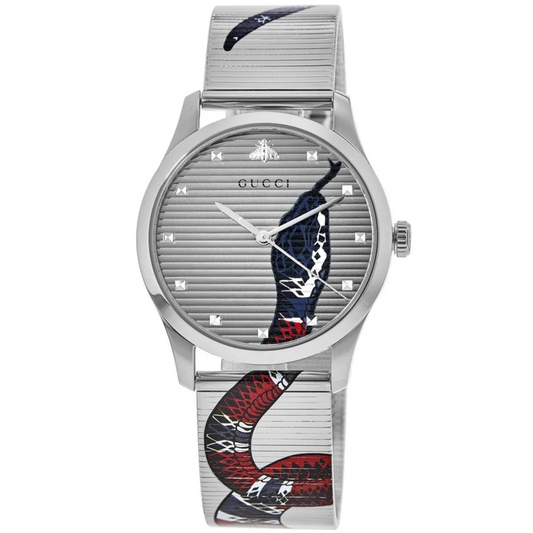 Gucci  G-Timeless King Snake Stainless Steel Quartz Watch